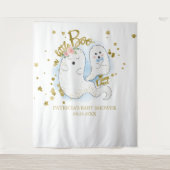 Eine kleine Boo Halloween Baby Dusche Hintergrund Wandteppich (Vorderseite)