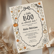 Eine kleine Boo Halloween-Baby-Party-Einladung