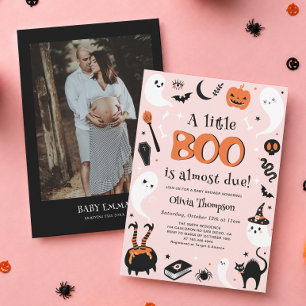 Eine kleine Boo Halloween-Baby-Party-Einladung für Einladung