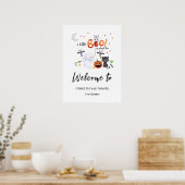 Eine kleine Boo Halloween Baby Shower Board Poster (Küche)