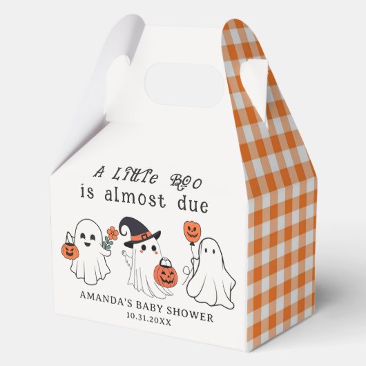 Eine kleine Boo Halloween Baby Shower Fvor Box Geschenkschachtel (Vorderseite)