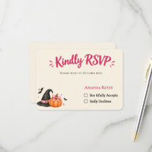 Eine kleine Boo Halloween-Baby-Shower-RSVP-Karte