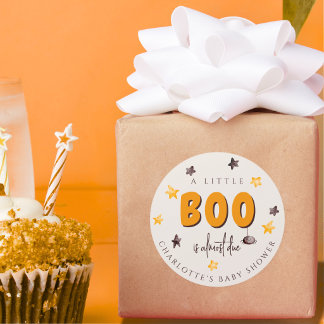 Eine kleine Boo Halloween Babyparty Runder Aufkleber
