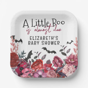 Eine kleine Boo Halloween-Blume Kinderdusche Pappteller