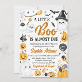 Eine kleine Boo Halloween Ghost Baby Dusche Einladung (Vorderseite)