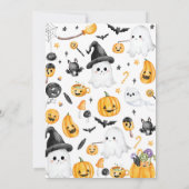 Eine kleine Boo Halloween Ghost Baby Dusche Einladung (Rückseite)