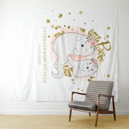 Eine kleine Boo Halloween Girl Babydusche im Hinte Wandteppich (Beispiel (Horizontal))