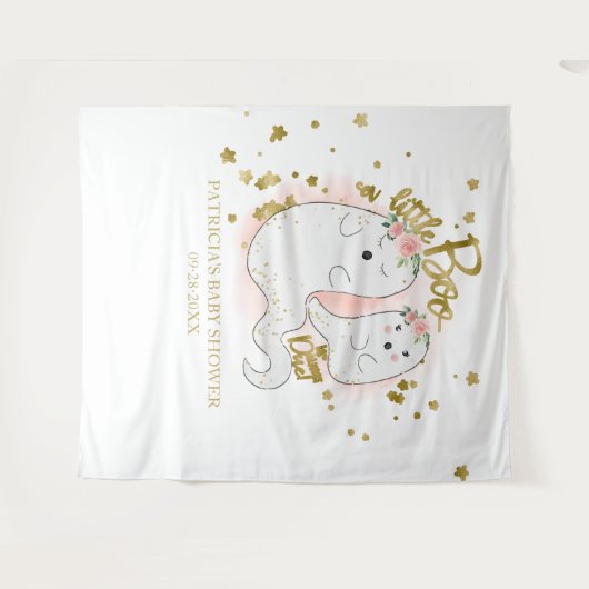 Eine kleine Boo Halloween Girl Babydusche im Hinte Wandteppich (Vorderseite (Horizontal))