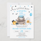 Eine kleine Boo Halloween-Kinderdusche Einladung (Vorderseite)