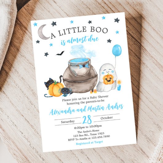 Eine kleine Boo Halloween-Kinderdusche Einladung