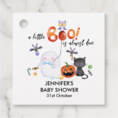 Eine kleine Boo Halloween-Kinderdusche Geschenkanhänger (Vorderseite)
