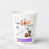 Eine kleine Boo Halloween-Kinderdusche Pappbecher (Rückseite)