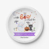 Eine kleine Boo Halloween-Kinderdusche Pappteller (Vorderseite)