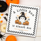 Eine kleine Boo Halloween-Kinderdusche Serviette