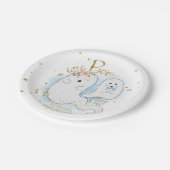 Eine kleine Boo Niedliche Halloween-Kinderdusche Pappteller (Schrägansicht)