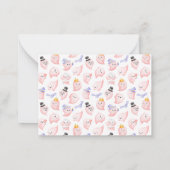 Eine kleine Boo Pink Babydusche Kinderbetreuung Mitteilungskarte (Rückseite)