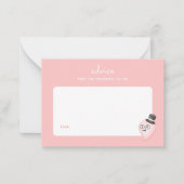 Eine kleine Boo Pink Babydusche Kinderbetreuung Mitteilungskarte (Vorderseite)