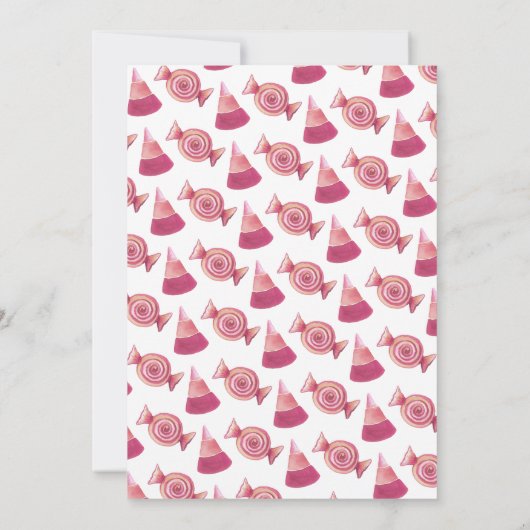 Eine kleine Boo Pink Girly Halloween Kinderdusche Einladung (Rückseite)