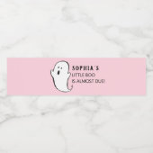 Eine kleine Boo Pink Halloween Kinderdusche Wasserflaschenetikett (Einzelnes Label)