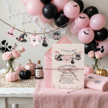 Eine kleine Boo Pink Halloween-Party Baby Shower