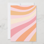 Eine kleine Boo Pink Retro Halloween Girl Babydusc Einladung (Rückseite)