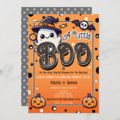 Eine kleine Boo Polka Dots Halloween Baby Dusche Einladung (Vorne/Hinten)