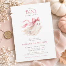 Eine kleine Boo rosa Schleife Baby Mädchen Shower