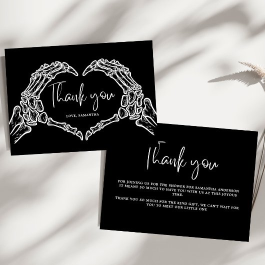 Eine kleine Boo Skull Halloween Kinderdusche Dankeskarte