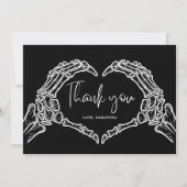 Eine kleine Boo Skull Halloween Kinderdusche Dankeskarte (Vorderseite)