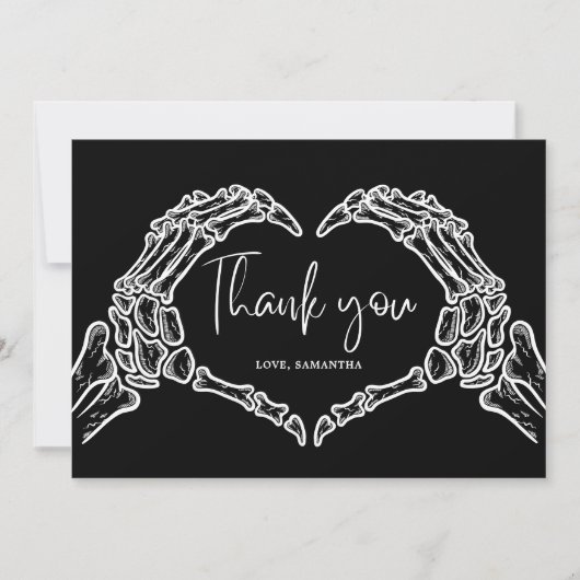 Eine kleine Boo Skull Halloween Kinderdusche Dankeskarte (Vorderseite)