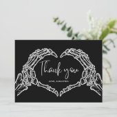 Eine kleine Boo Skull Halloween Kinderdusche Dankeskarte (Stehend Vorderseite)