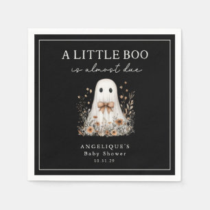 Eine kleine Boo süße Geister-Wildblumen-Baby-Party Serviette