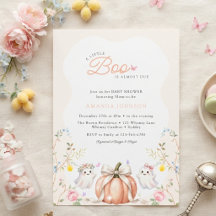 Eine kleine Boo süße rosa Oktober-Babyparty