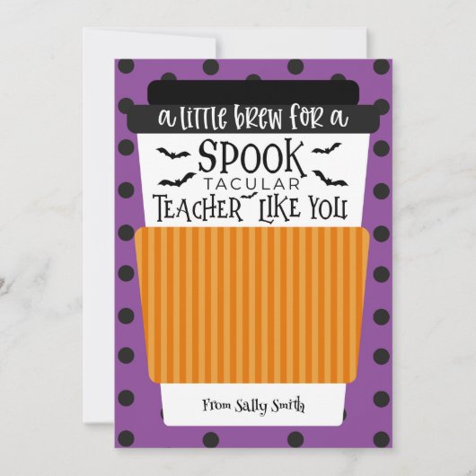Eine kleine Bresche für einen Spooktacular-Teacher Einladung (Vorderseite)