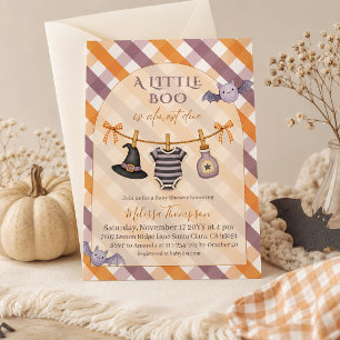 Eine kleine Buh-Halloween-Wäscheleine-Baby-Party Einladung