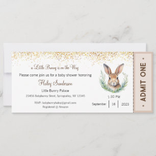 Eine kleine Bunny ist auf dem Weg Einladung, Baby  Einladung