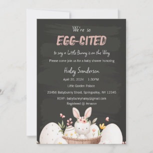 Eine kleine Bunny ist auf dem Weg Einladung, Egg-c Einladung