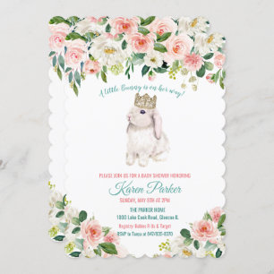 Eine kleine Bunny Watercolor Baby Dusche Einladung