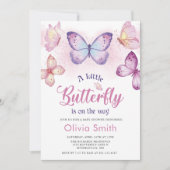 Eine kleine Butterfly-Baby-Dusche - Einladung (Vorderseite)