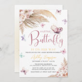 Eine kleine Butterfly-Baby-Dusche - Einladung (Vorne/Hinten)