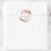 Eine kleine Butterfly-Babydusche Danke Runder Aufkleber (Tasche)