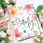 Eine kleine Butterfly-Babydusche Einladungspostkarte