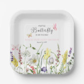 Eine kleine Butterfly-Blumenspulenduschplatte Pappteller (Vorderseite)