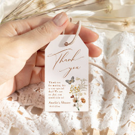 Eine kleine Butterfly Elegante Wildblume Babydusch Geschenkanhänger