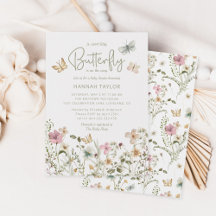 Eine kleine Butterfly-Girl-Babydusche