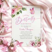 Eine kleine Butterfly ist auf dem Weg Baby Shower