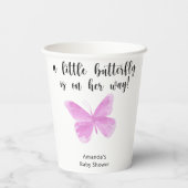 Eine kleine Butterfly ist auf dem Weg zur Baby-Dus Pappbecher (Rückseite)