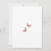 Eine kleine Butterfly Kisses Floral Baby Dusche Einladung (Rückseite)