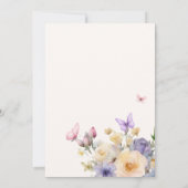 Eine kleine Butterfly Pastel Florals Babydusche Einladung (Rückseite)
