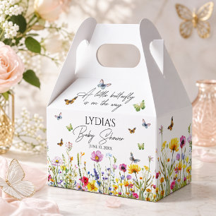Eine kleine Butterfly-Wildblumen Kinderdusche Geschenkschachtel